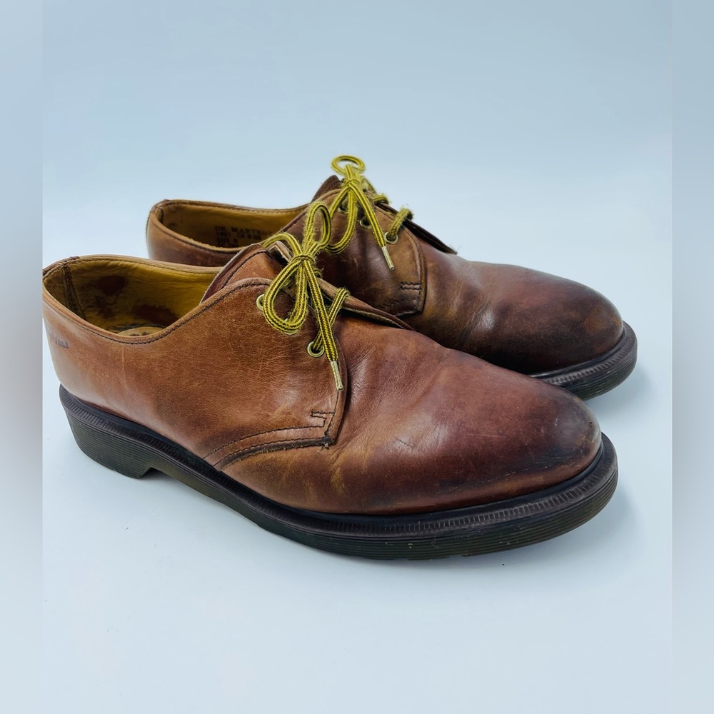 Mens Vintage Brown Oxford Made In England Dr. Martens 1461